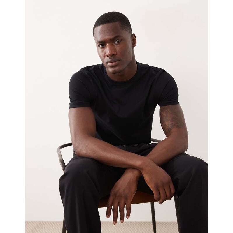 ASOS DESIGN breatheMAX Lite slim t-shirt in black