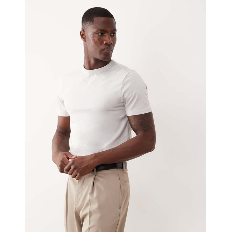 ASOS DESIGN breatheMAX Lite slim t-shirt in grey
