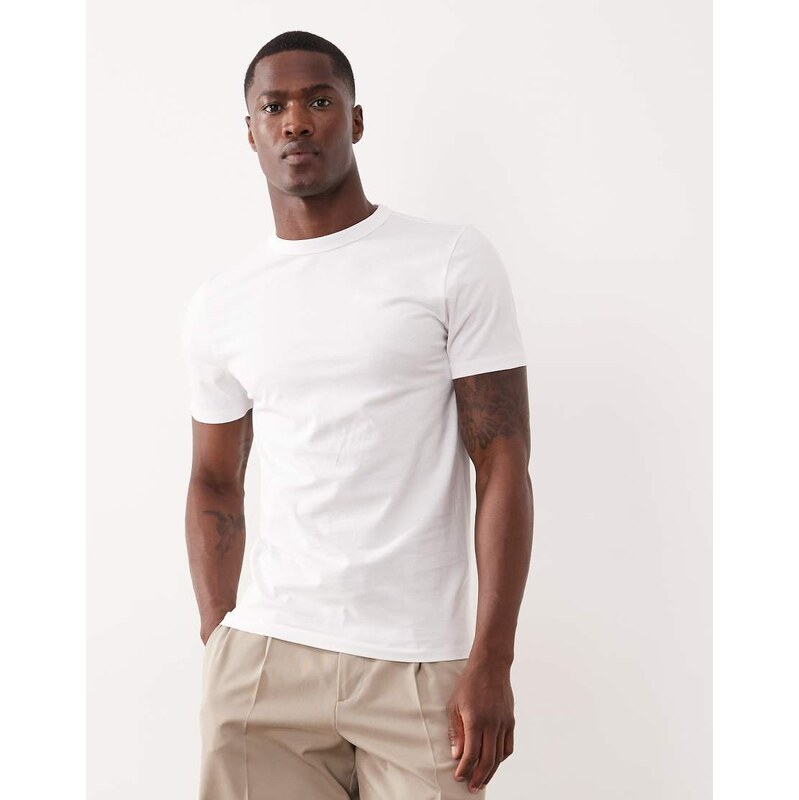 ASOS DESIGN breatheMAX Lite slim t-shirt in white