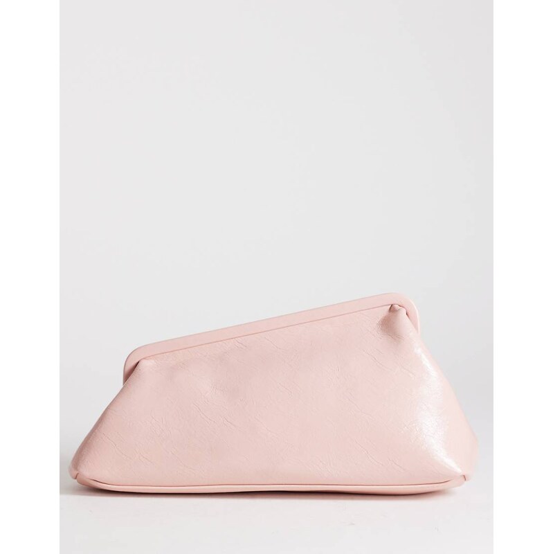 Topshop anna medium angular clutch bag in pink