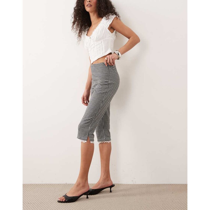 Miss Selfridge gingham capri co-ord-Multi 115532289