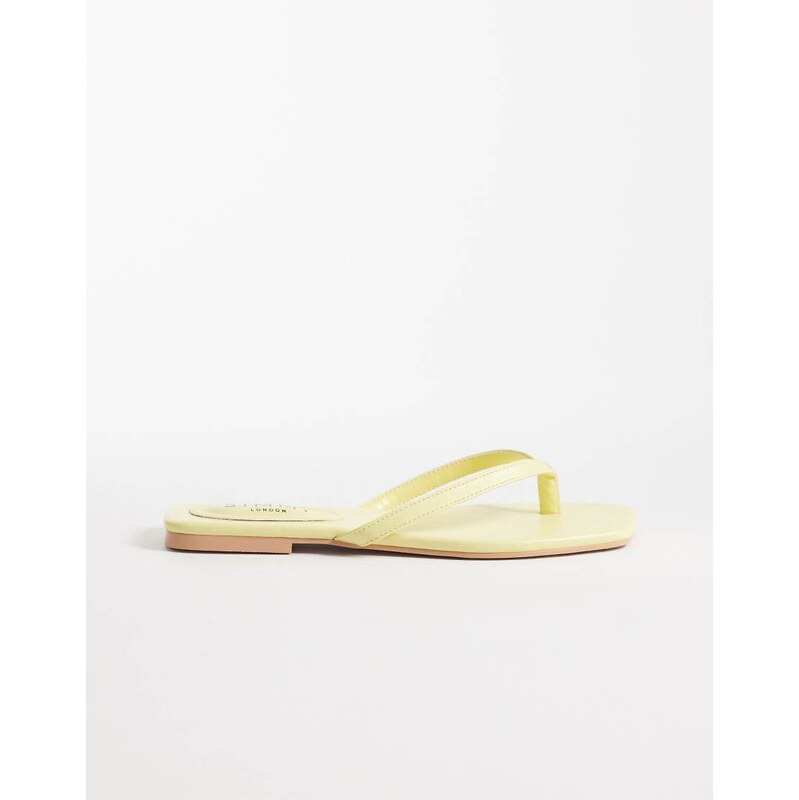 SIMMI Shoes Simmi London Danny flip flops in yellow 115681851
