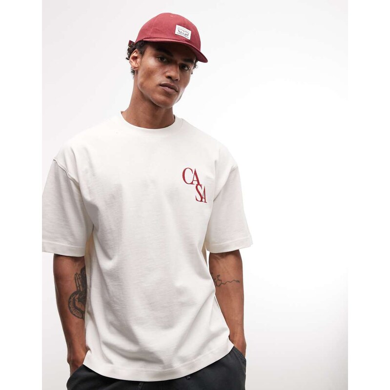 ASOS DESIGN super heavyweight oversized t-shirt with chest