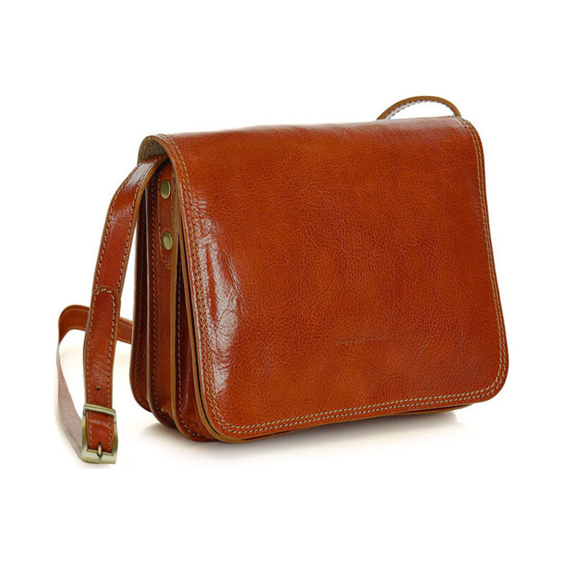 MARCO MAZZINI camel crossbody kabelka Hnědá 85879033