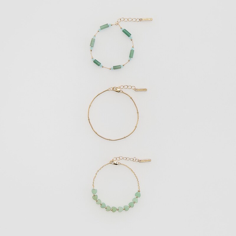 Reserved - BRACELET - bledá zelená 115533965
