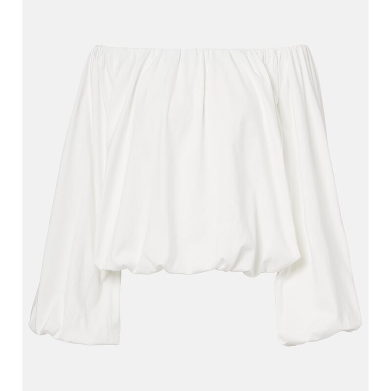 Dorothee Schumacher Soft Volume cotton poplin off-shoulder top
