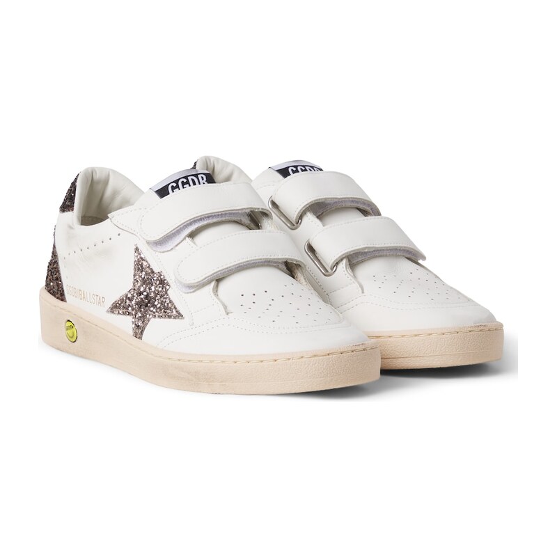 Golden Goose Kids Ball Star glitter leather sneakers