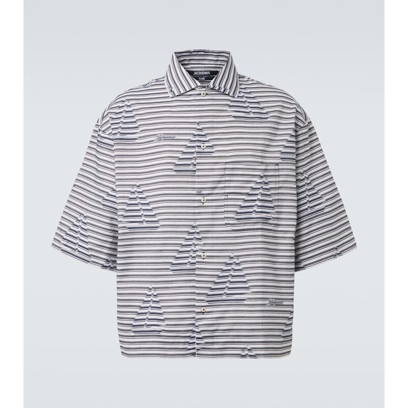Jacquemus Plage striped cotton bowling shirt