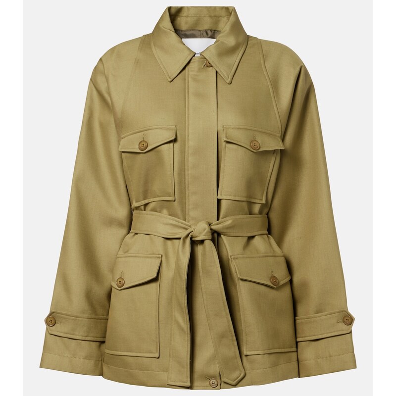 The Frankie Shop Kelia belted padded jacket