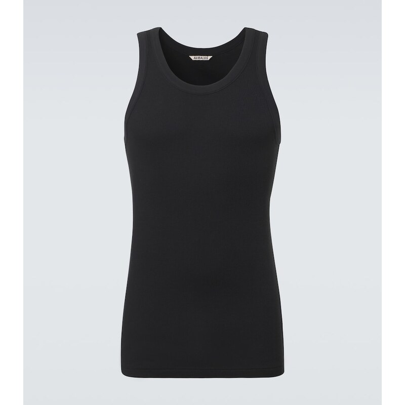 Auralee Ribbed-knit cotton tank top