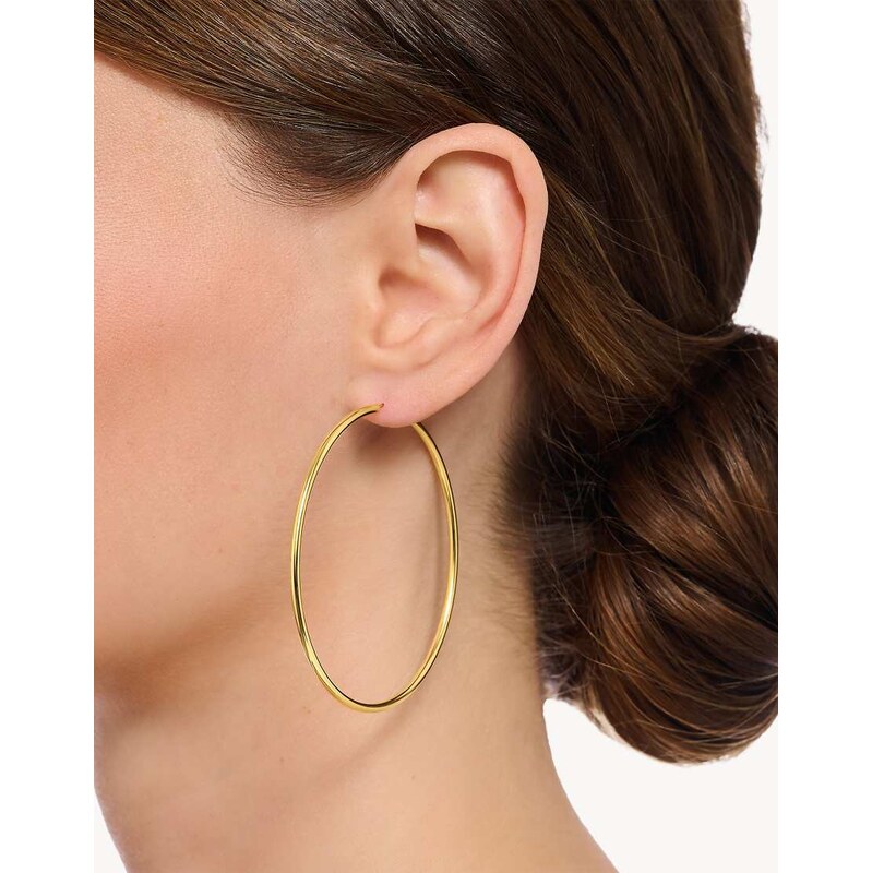 Thomas Sabo 18k yellow gold-plated big hoop earrings in sterling 115535697