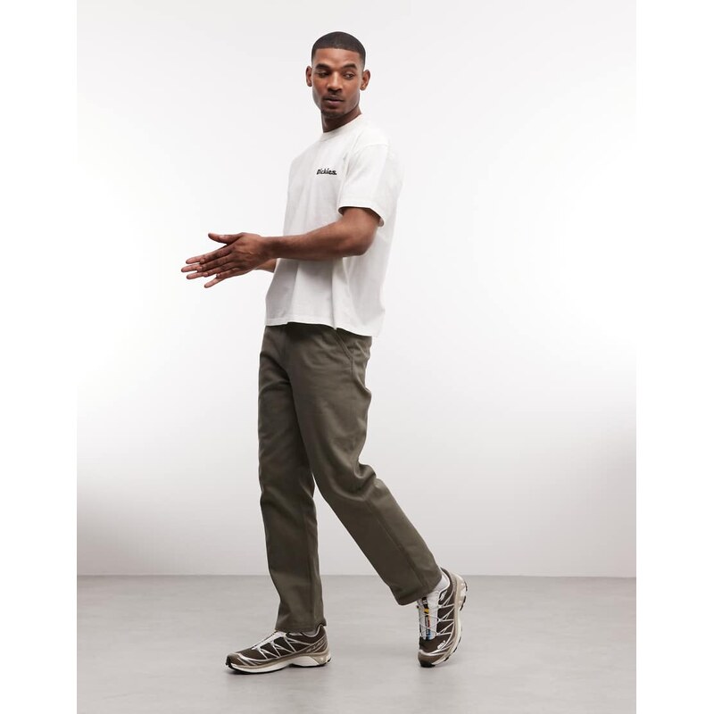 Dickies Slayden backprint t-shirt in off white - exclusive to ASOS