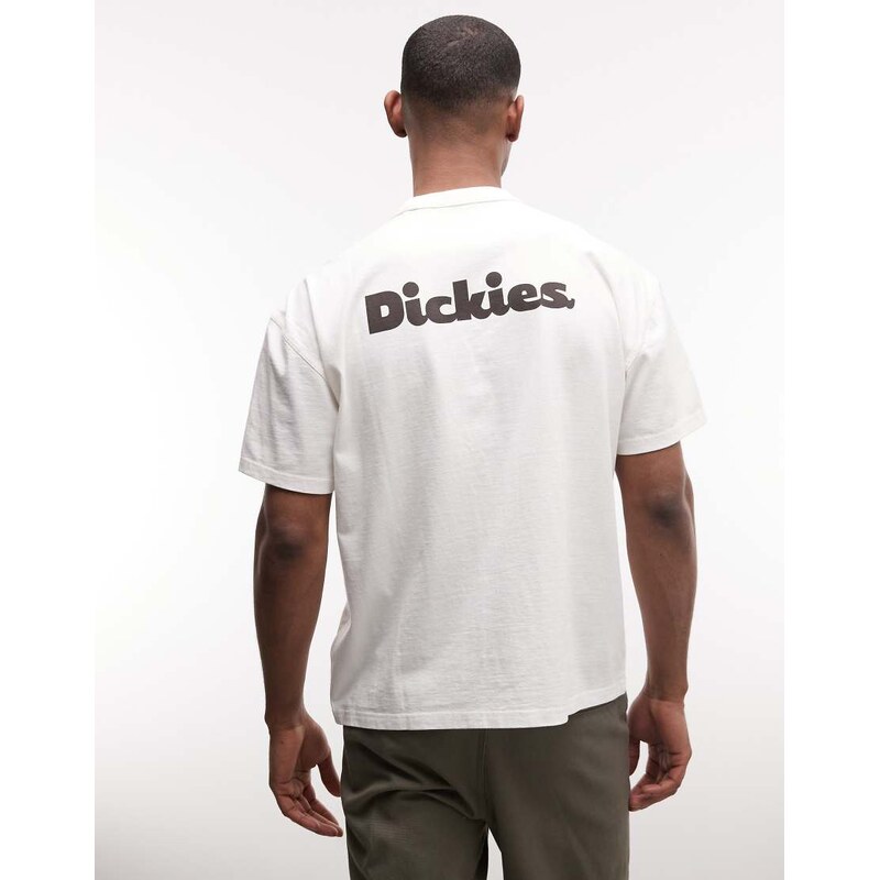 Dickies Slayden backprint t-shirt in off white - exclusive to ASOS