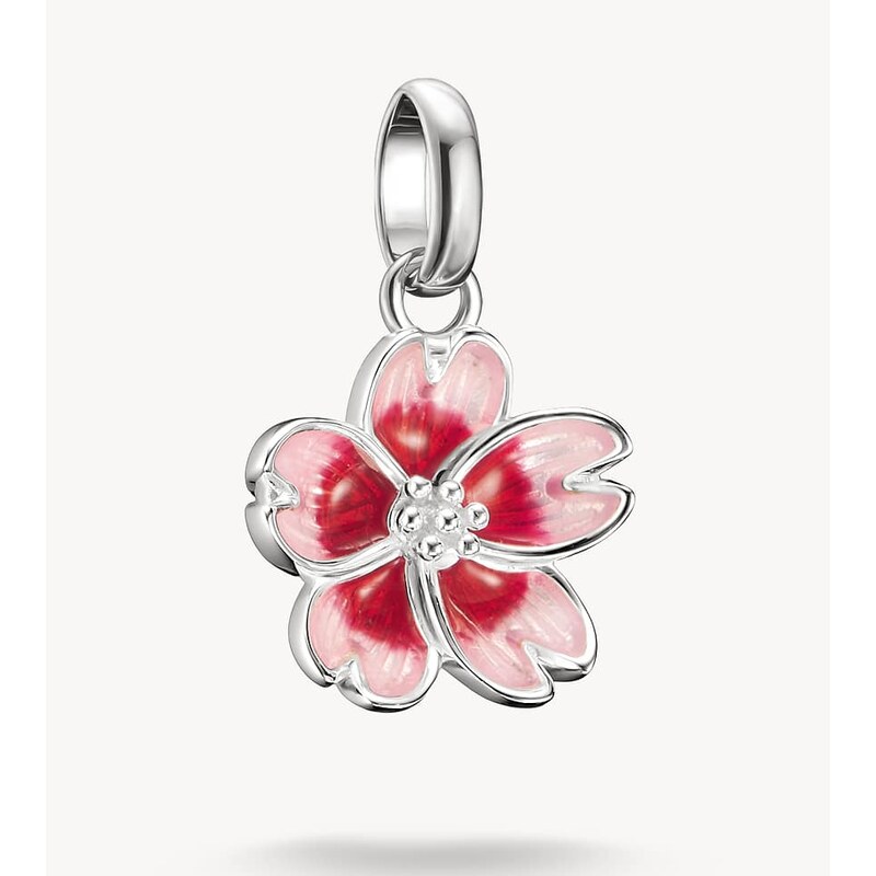 Thomas Sabo Silver charm pendant cherry blossom connect in silver, 115535945