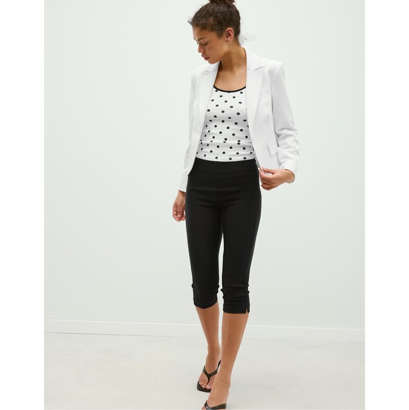 Stradivarius Short blazer in white 115536011