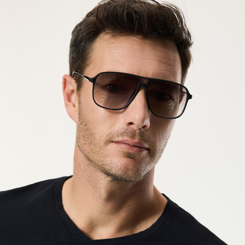 Reserved - Sluneční brýle aviator - zlatavá hnědá