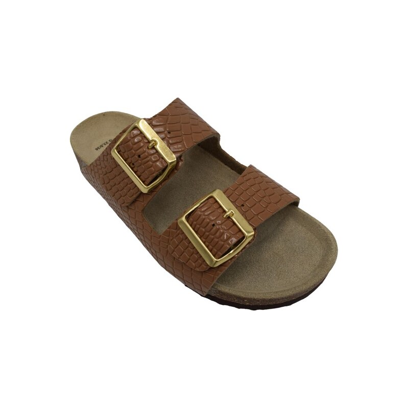 PROTETIKA dámský ortopedický pantofel T 918 WALKER croco sv. hnědá 115536911