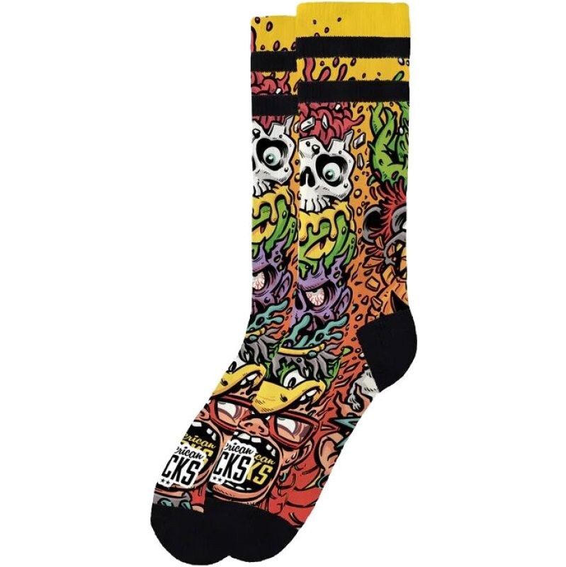 PONOŽKY AMERICAN SOCKS Open your Mind - žlutá -