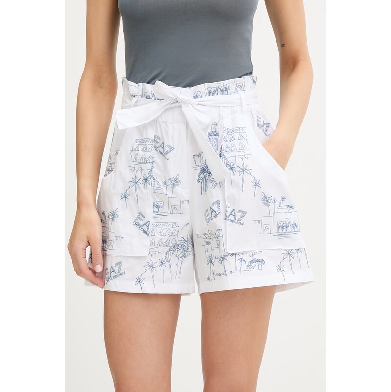 EA7 Emporio Armani šortky dámské s bavlnou 115539063