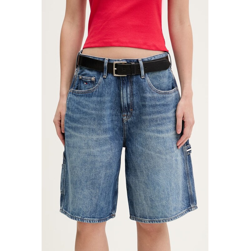 Tommy Jeans šortky dámské džínové 115539137