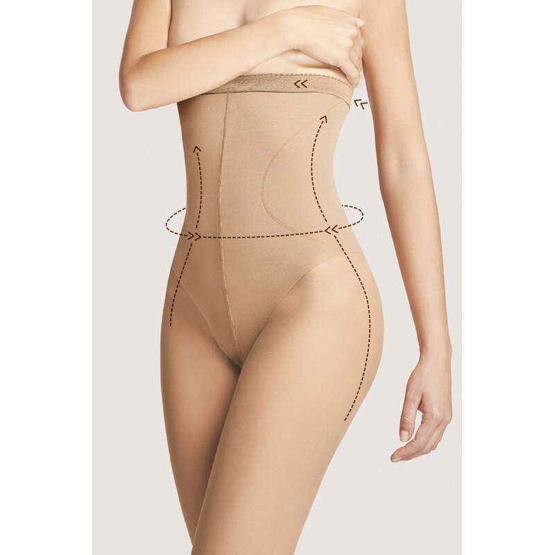 Fiore hladké zeštíhlující silonky Bikini - 20 DEN - vysoký pas 105850282