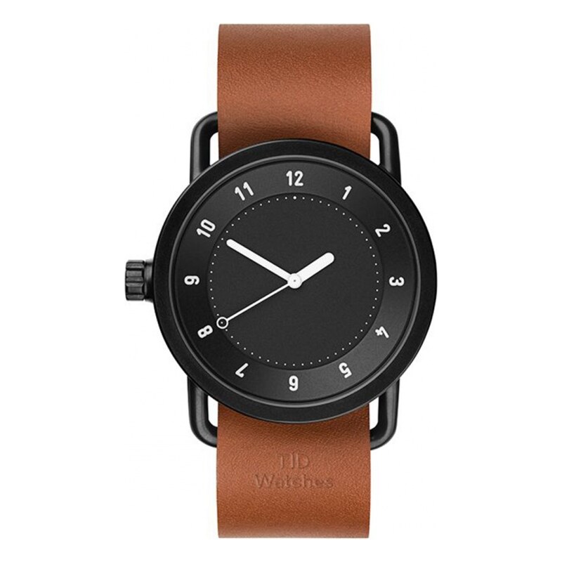 Hodinky TID Watches No.1. Black + Tan Leather Black + Tan Leather