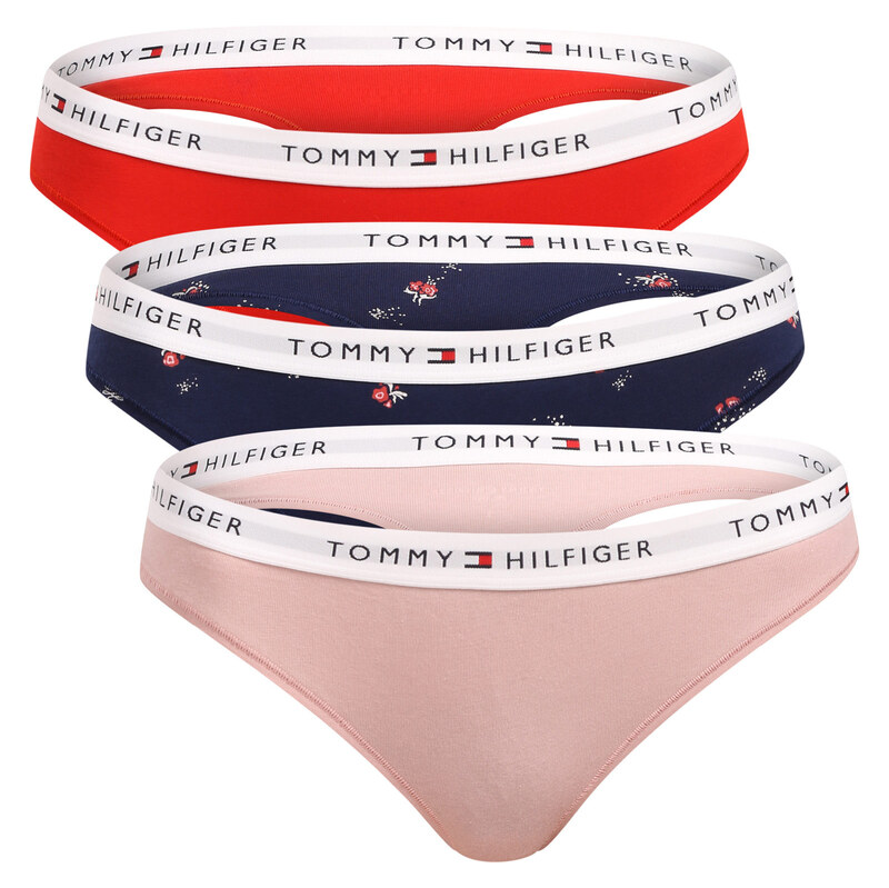 3PACK dámská tanga Tommy Hilfiger vícebarevná (UW0UW05530 0SN) 115538326