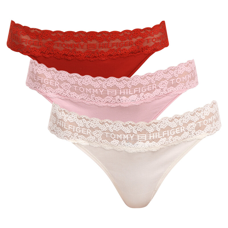 3PACK dámská tanga Tommy Hilfiger vícebarevná (UW0UW06337 0VO) 115538334
