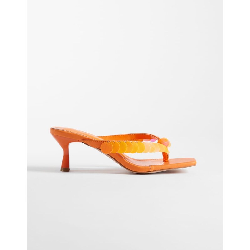 SIMMI Shoes Simmi London Dixy kitten heel toe thong sandals with 115634257