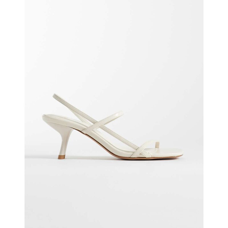 Schuh Sav kitten heeled sandal in off white 115723455