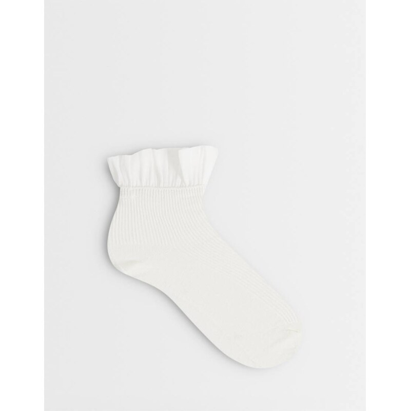 Glamorous frilly socks in white 115541524