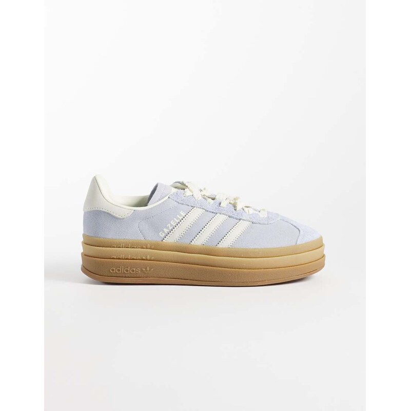 adidas Originals Gazelle Bold trainers in light blue and white