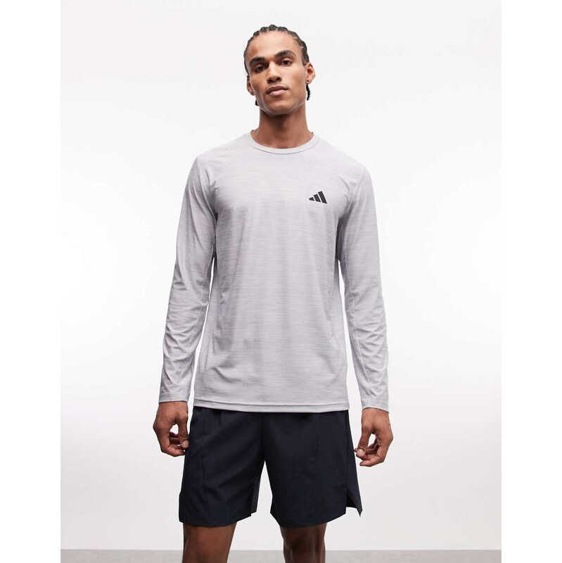 adidas performance adidas Training base layer long sleeve top in white