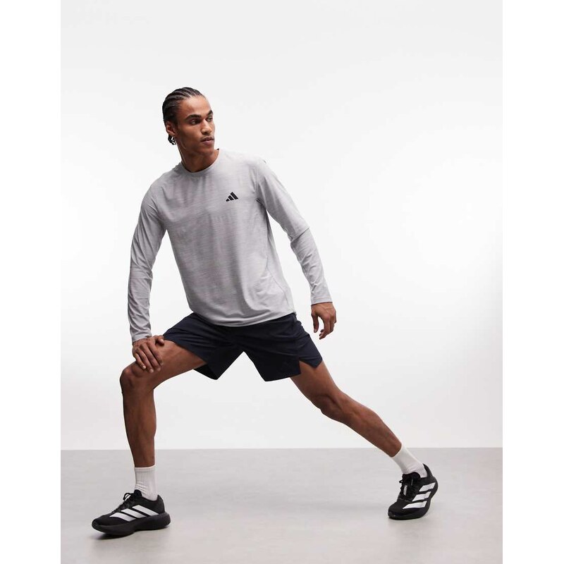 adidas performance adidas Training base layer long sleeve top in white
