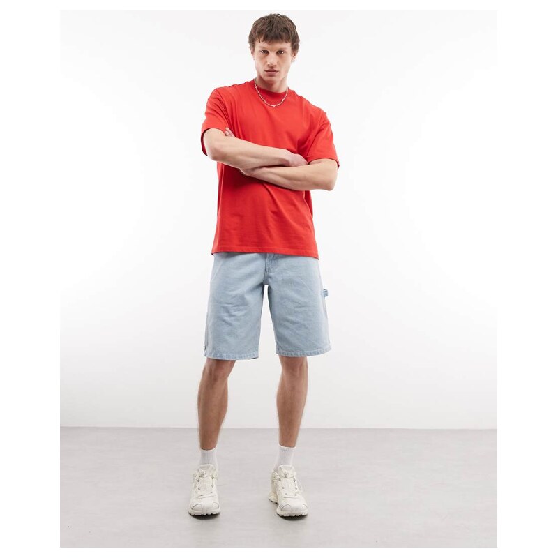 Dickies 1993 11" carpenter jean shorts in light blue