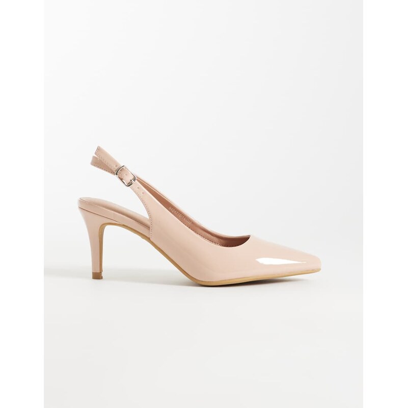 New Look slingback heeled shoes in oatmeal-Neutral 115541730