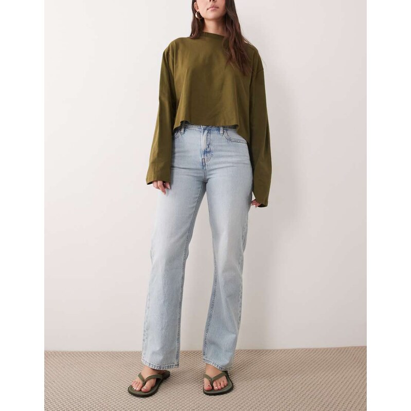 Calvin Klein Jeans 90s straight leg jeans in stone wash blue 115541738