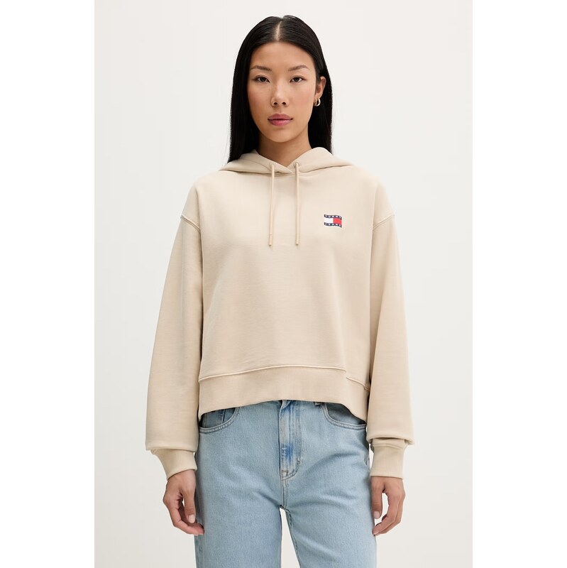 Tommy Jeans mikina s kapucí dámská bavlněná