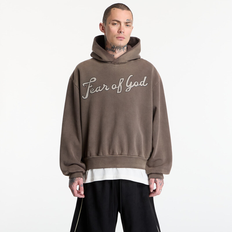 Mikina Fear Of God 26 Classic Fit Half Raglan Hoodie Faded Brown