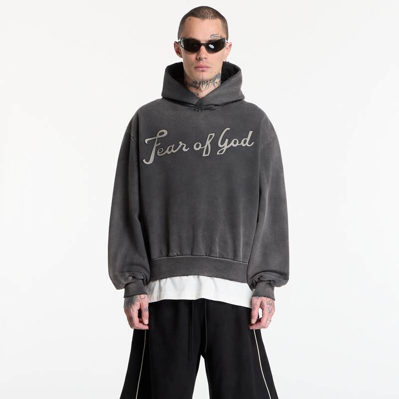 Mikina Fear Of God 26 Classic Fit Half Raglan Hoodie Off Black