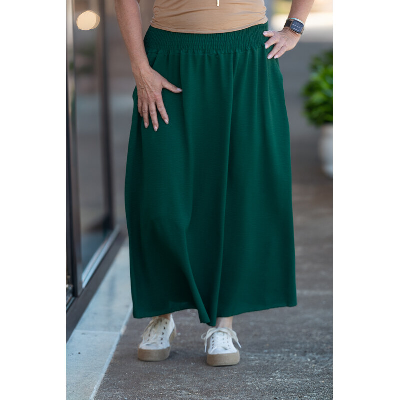 Italy fashion Vzdušná sukně DROP Barva: Tmavě zelená, Velikost: UNI: L 115543304
