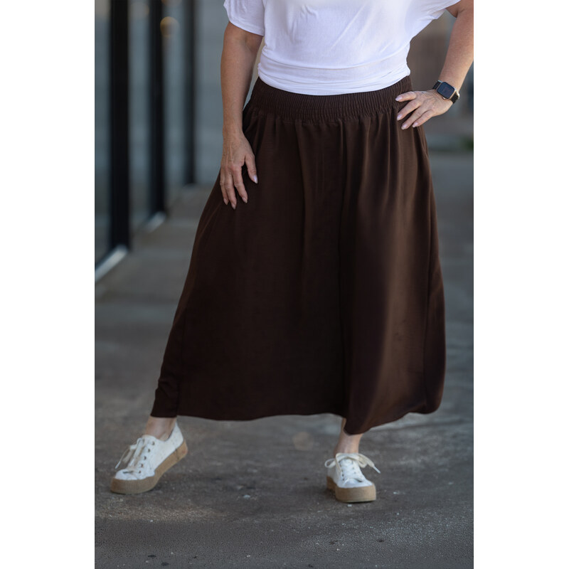 Italy fashion Vzdušná sukně DROP Barva: čokoládová, Velikost: UNI: L 115543311