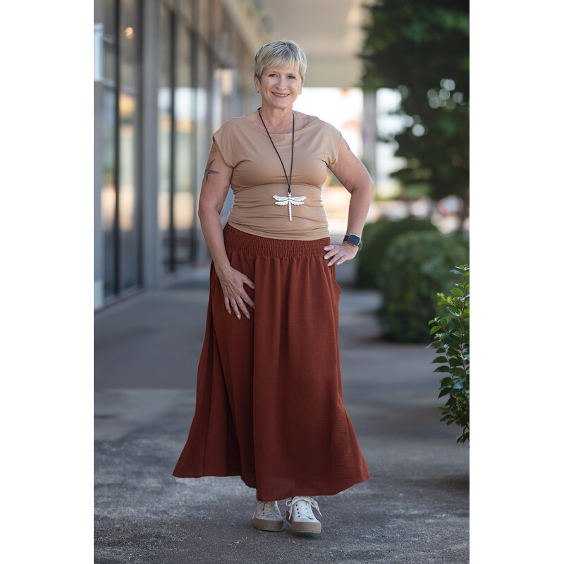 Italy fashion Vzdušná sukně DROP Barva: Fialová, Velikost: UNI: L-3XL 115628414