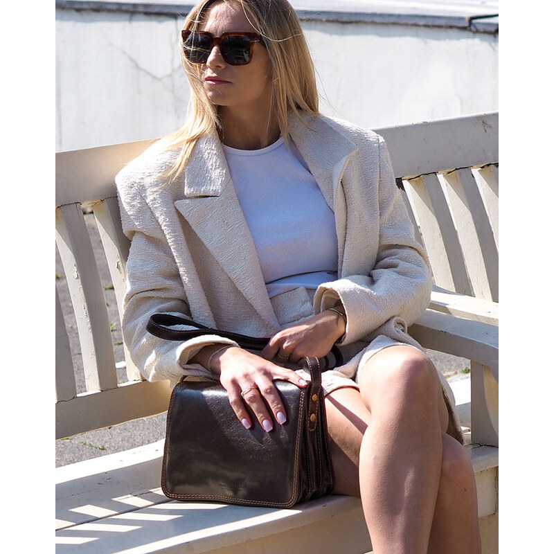 MARCO MAZZINI coffee hnědá crossbody kabelka