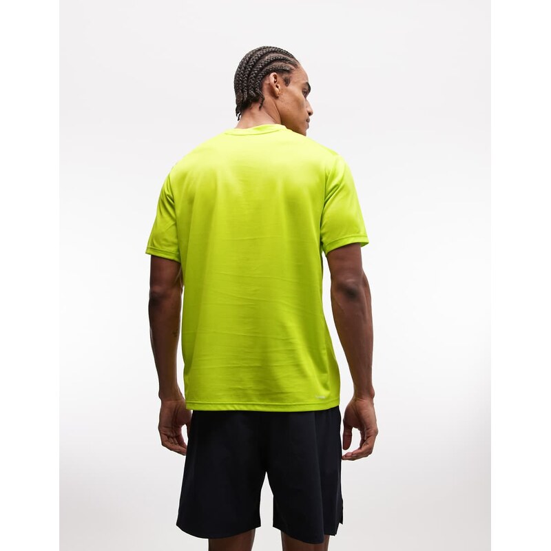adidas performance adidas Training Essentials 3 stripe t-shirt in green