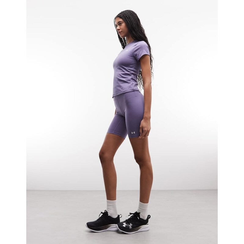 Under Armour Motion legging shorts in purple luxe