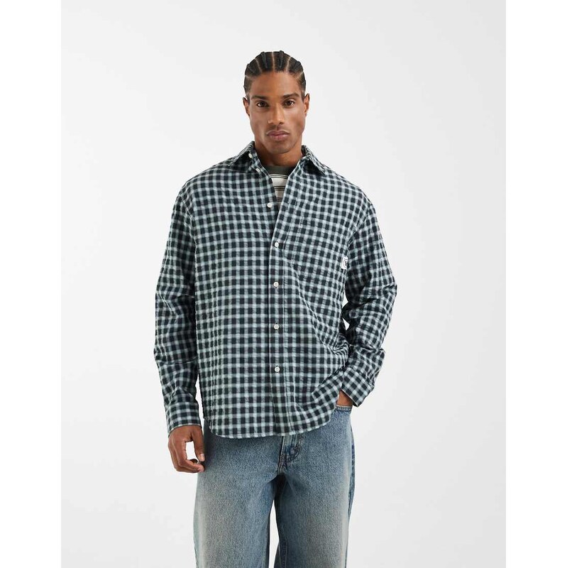 Double A By Wood Wood cotton-rich Cooper long sleeve shirt in
