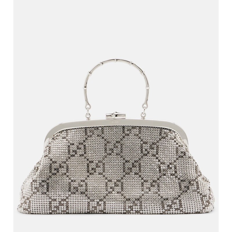 Gucci GG Medium crystal-embellished clutch