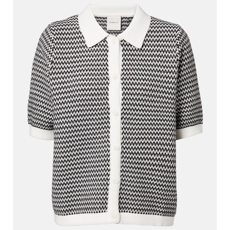 Varley Gaelle chevron cotton cardigan