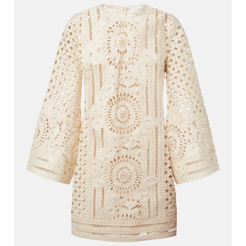 Zimmermann Indra broderie anglaise cotton minidress